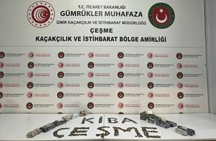 Historic coins, figurines seized at Çeşme Port