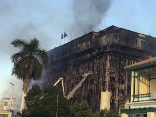 Fire erupts in police headquarters in Egypt