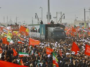 Crowds bid farewell to Khamenei in Iranian holy city of Qom