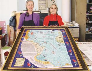 Piri Reis’ world map produced on tiles