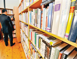 Library offering books and hotel accomodation