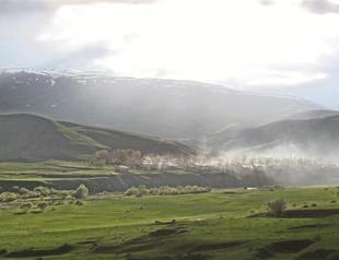 An old Kyrgyz village in eastern Turkish town