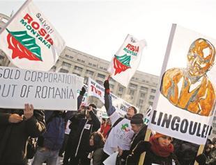 Romanians set protest against mine