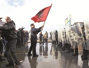 Police clash with Kosovo Albanians