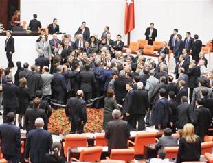 Rules draft on hold after fistfights in Parliament