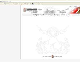 Atatürk page not found on Turkish army website