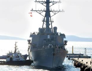 US ship docks at Bodrum amid warning