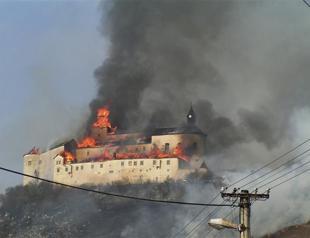Amateur smokers burn 700 year-old castle