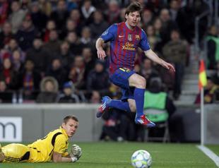 Soccer-Record man Messi hits five for Barcelona