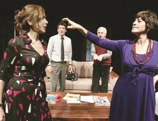 Turkish theater play on stage in Swedish cities