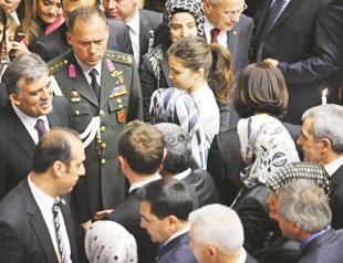 Veiled wives debut at Turkish Parliament meet