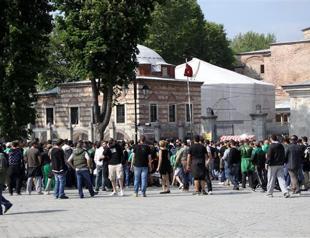 Greek fans duke it out at Hagia Sophia Square over the weekend