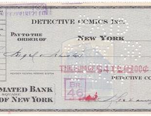 $412 check that bought Superman sold for $160,000