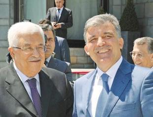Palestinian president meets President Gül