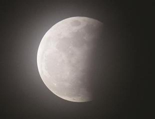 Lunar eclipse like a bite out of moon