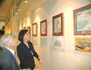 Aydın Doğan cartoon exhibit at university