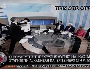 Greek neo-Nazi MP assaults female guest in TV debate