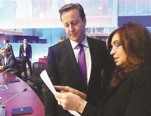 Cameron and Kirchner in clash over Falklands