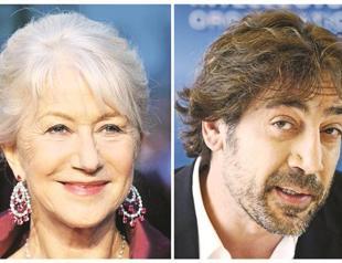 Mirren, Joplin, Bardem to get Hollywood stars