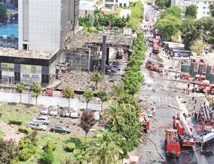Istanbul tower goes up in flames