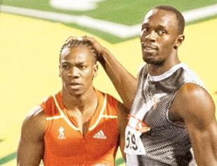 Blake wins 200 meters over Bolt