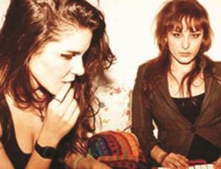 Turkish synthpop duo on stage