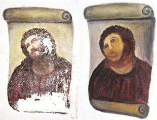 Hundreds view ‘restored’ Christ painting in Spain