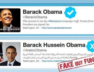 Parody Obama account tweets in Arabic