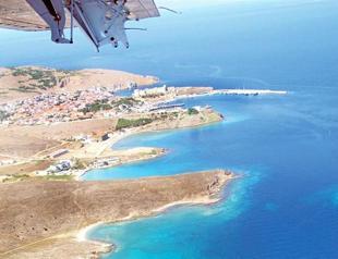 Bozcaada, Golden Horn from a plane