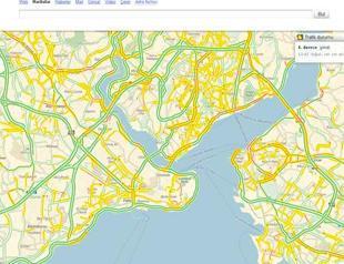 Yandex giving Istanbul traffic info on LED boards