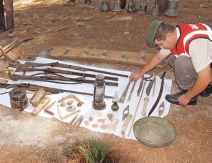 Artifacts occupied in home of archaeologist