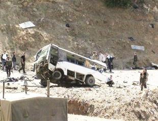 Eight killed in mine attack on police bus