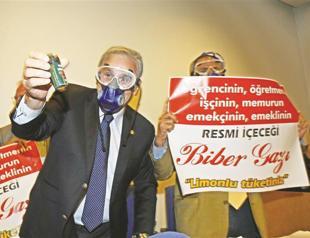 Turkish MP’s spray pepper gas at Parliament