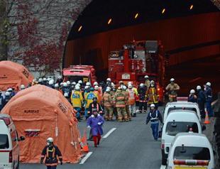 At least five dead in Japan tunnel collapse and fire