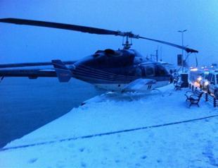 Helicopter makes incredible emergency landing on Istanbul sidewalk
