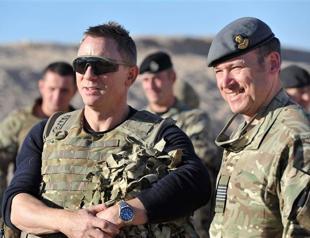 James Bond actor visits UK troops in Afghanistan