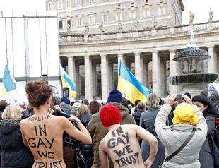 Topless feminists stage Vatican gay protest