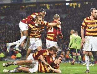 Giant-killer Bradford within sight of final Wembley