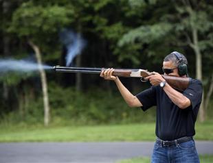 White House releases Obama skeet shooting photo