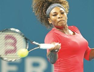 Serena imposes authority with heavy rout, Sharapova pulls out