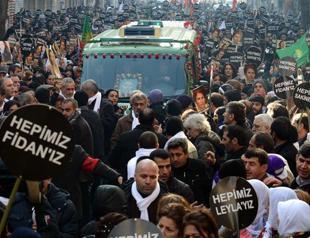 Masses turn out to pay final respects to PKK members