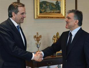 Turkish President Gül holds talks with Greek PM Samaras