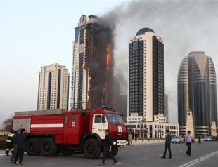Fire rages in Grozny skyscraper next to Depardieus apartment