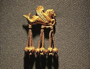Winged seahorse brooch attracts viewers
