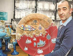 Piri Reis map on tiles worth 1.5 million TL