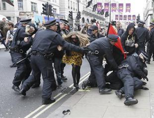 Scuffles as anti-G-8 rally held in London