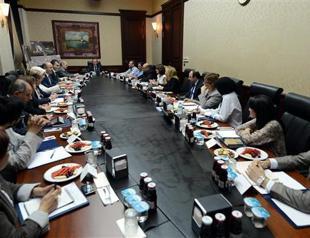 Turkish PM meets a group of artists, academics and students over protests