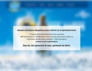 Turkey’s leading beer producer, Efes, shuts down website
