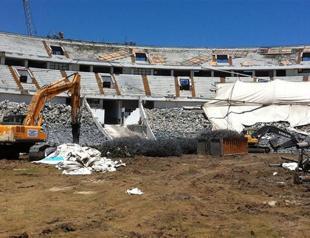 Historical ruins destroyed in Beşiktaş’s stadium in central Istanbul