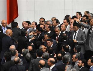 Turkish Parliament Speaker condemns deputy fight in the Parliament